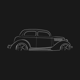 front/profile - 1936 Ford Sedan - stencil, white T-Shirt