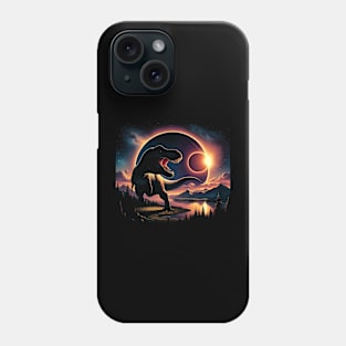 T-rex Solar Eclipse 2024 Ohio Phone Case