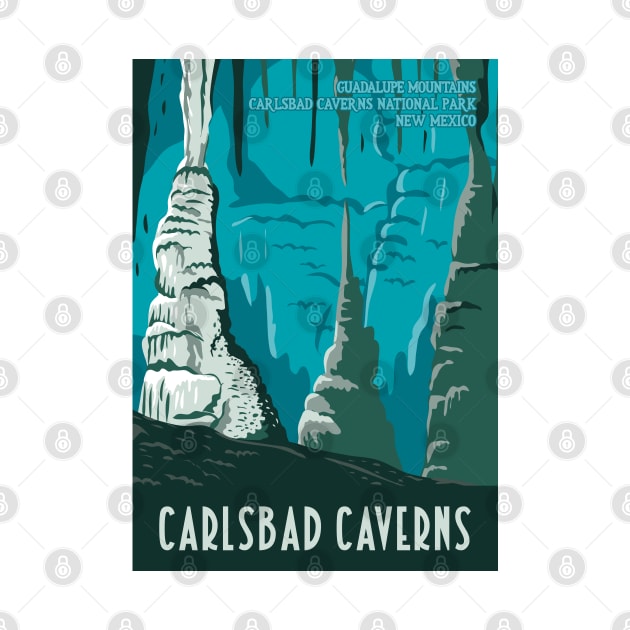 WPA Poster of Carlsbad Caverns National Park by JohnLucke