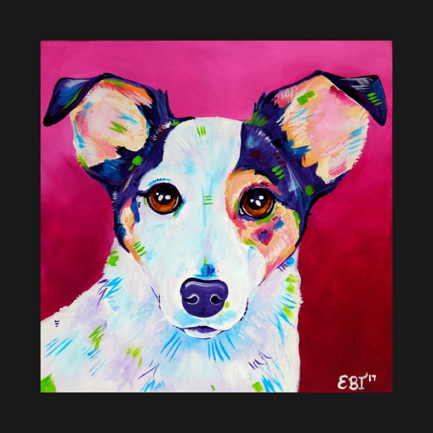 Fox terrier painting - Juno by EveiArt