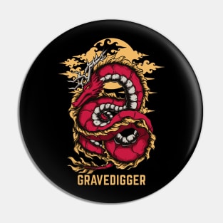 Flying Dragon Gravedigger Pin