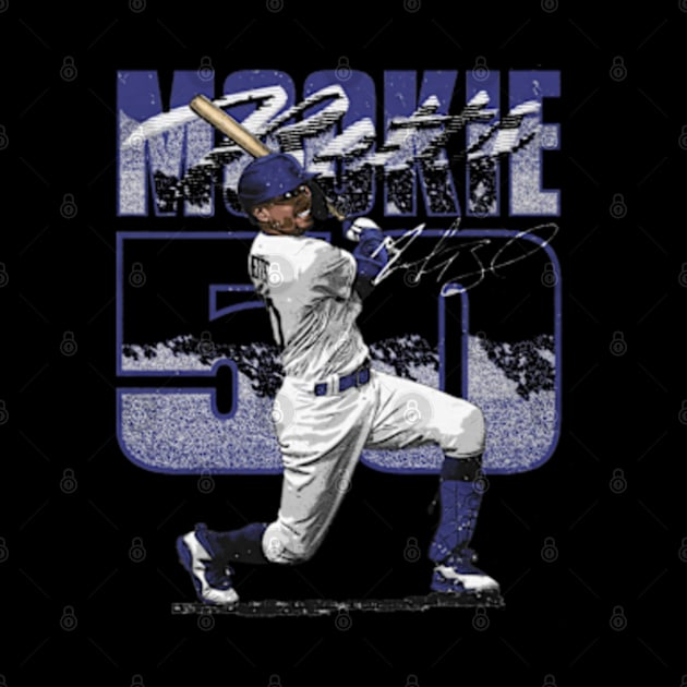 Mookie Betts Los Angeles D Retro by Jesse Gorrell