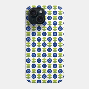 Cartoon Blueberry Leaves Pattern Phone Case