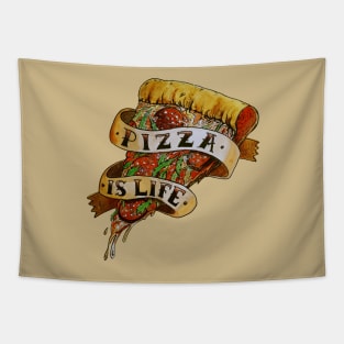 Pizza Is Life Tapestry