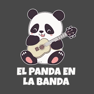 El Panda En La Banda Cute Panda Bear Ukulele Player T-Shirt