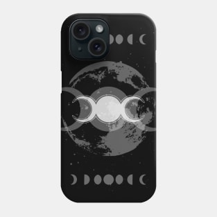 Moon Pattern, Moon Phases, Full Moon, Witch, Tripple Goddess Phone Case