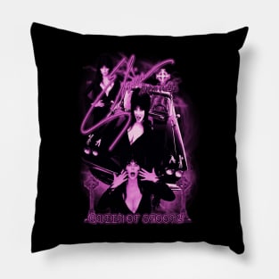 Elvira. Spooky Ride. (Version 3) Pillow