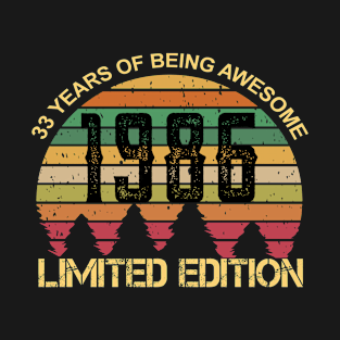 33 Years Of Being Awesome Limited Edition 33rd Birthday Gift T-Shirt