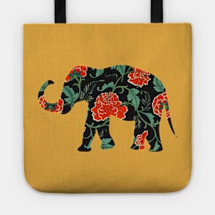 Elephant floral pattern Tote