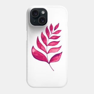 Simple branch - magenta Phone Case