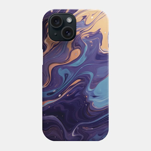 Stylized Surface of Liquid Violet Stone Phone Case by Sheptylevskyi