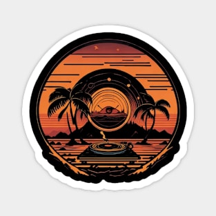 sunset with classic music Magnet