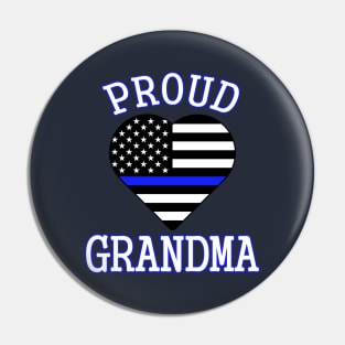 Thin Blue Line - Proud Grandma Pin