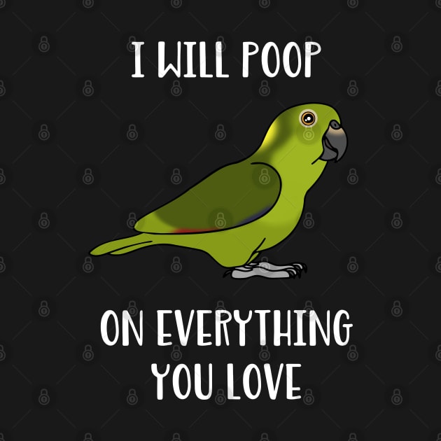 Yellow Naped Amazon Parrot Will poop on everything you love by FandomizedRose