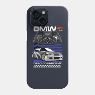 GTR E46 Drag Coefficient Phone Case