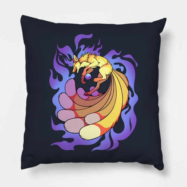 Kitsune Pillow by FlannMoriath