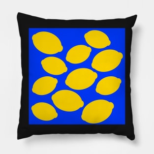 mid century pop art lemons Pillow