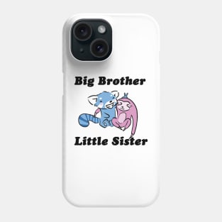 Blue Red Panda and Pink Sloth are Best Friends and Brother and Sister Phone Case