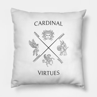 Stoic Cardinal Virtues Pillow