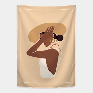 Women Mid Century Modern Beauty Tapestry