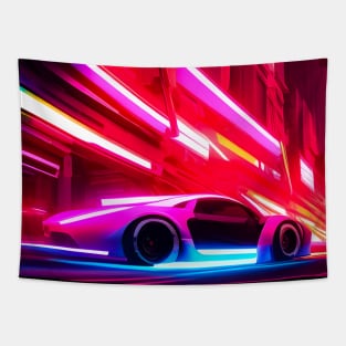 Neon Speed Light Speed Racer Tapestry