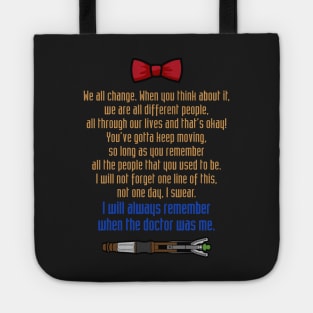 Eleventh Doctor goodbye Tote