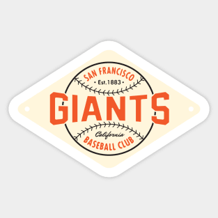 Vintage Running Baseball Player - San Francisco Giants (Orange Giants  Wordmark) - San Francisco Giants - Sticker