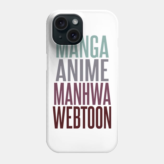 Manga - Anime - Manhwa - Webtoon Phone Case by TahudesignsAT