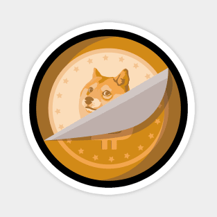 Funny Dogecoin Cryptocurrency, In Doge We Trust, Hodler Magnet