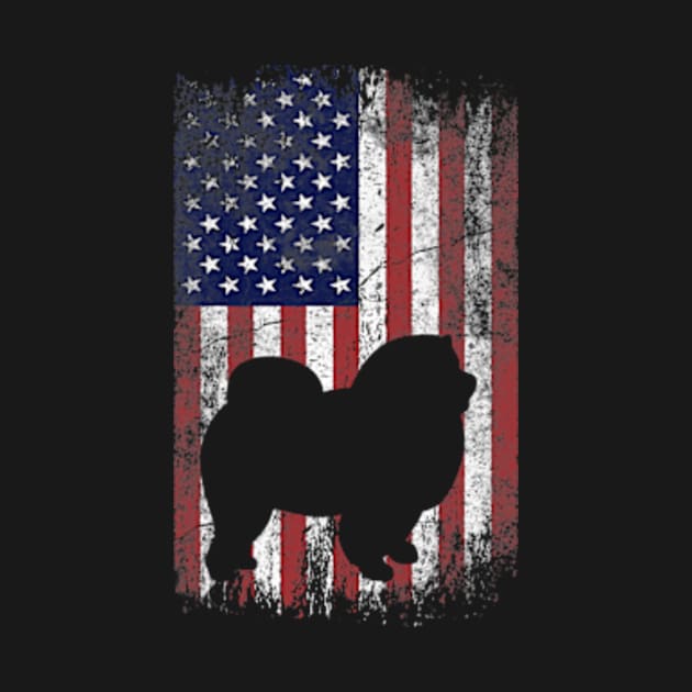 Chow Chow American Flag Usa Patriot by eldridgejacqueline