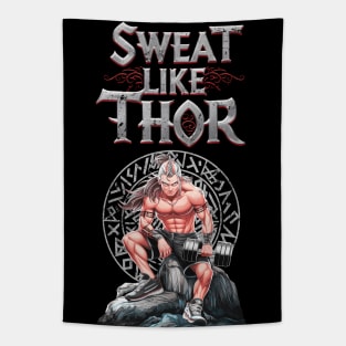 Thor's Sweat: Unleash the Power Within Tapestry