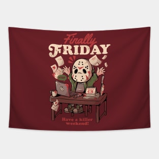 Finally Friday - Funny Office Halloween Gift Tapestry