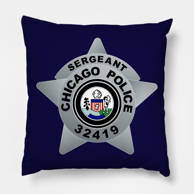 CHICAGO P.D. - BADGE - 32419 - SERGEANT - HANK VOIGHT Pillow by emilybraz7