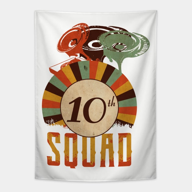 10th anniversary music squad, birthday gift vintage Tapestry by Degiab