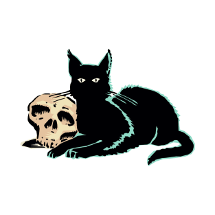 Skull and cat T-Shirt