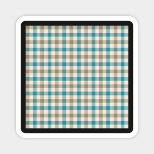 Classic Gingham Check in teal and turquoise Magnet