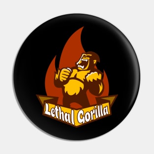 Lethal Gorilla Logo Illustration Pin