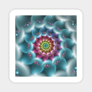 Rainbow Blue Spiral Magnet