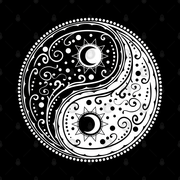 Yin yang sign paisley by AnnArtshock