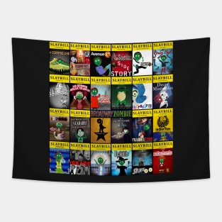 Broadway Zombie Theatre Programs Small Collage Tapestry