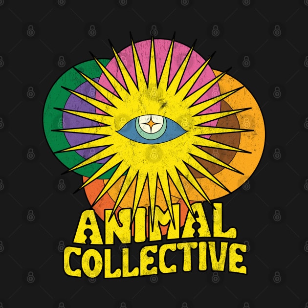 animal collective \/\/\ vintage look fan art design by DankFutura