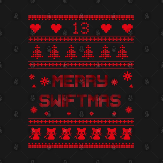 red merry swiftmas by Venus Print