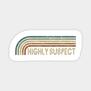 Highly Suspect Retro Stripes Magnet