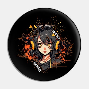 Halloween Gamer Girl Pin