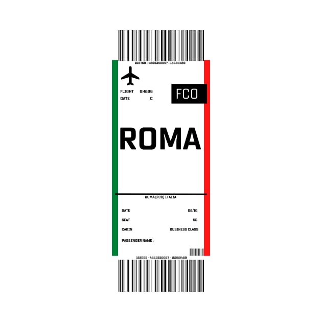 Boarding pass for Rome by ghjura