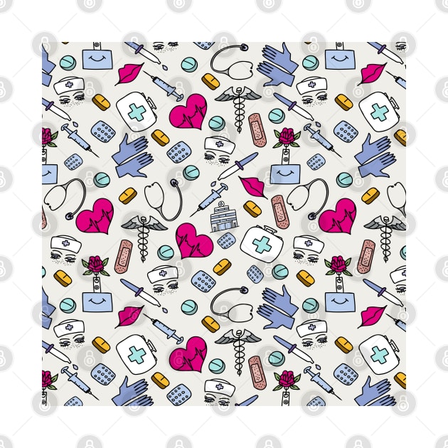 Nurse Pattern by okpinsArtDesign