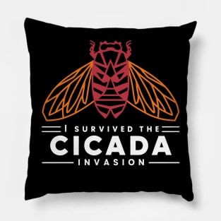 I survived the cicada invasion 2024 Pillow