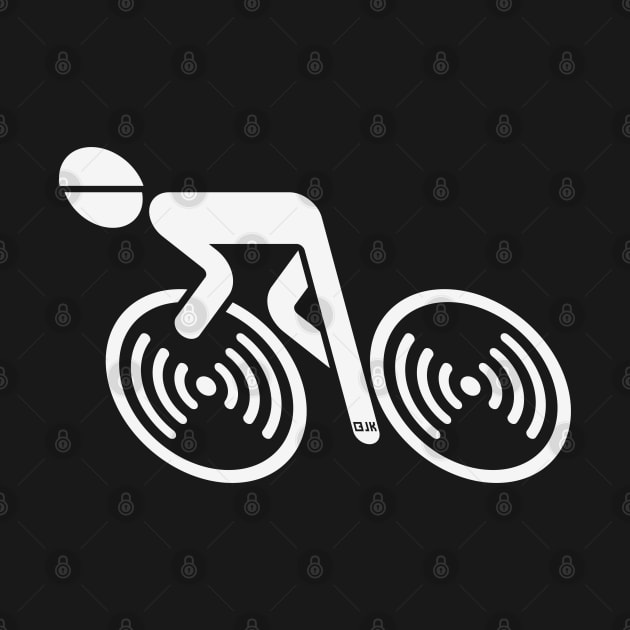 Racing Cyclist (Racer, Road Bike, Bicycle / L<–R / White) by MrFaulbaum