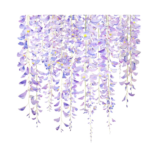 wisteria in bloom 2021 watercolor by colorandcolor