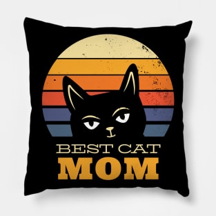 Best Cat Mom Pillow